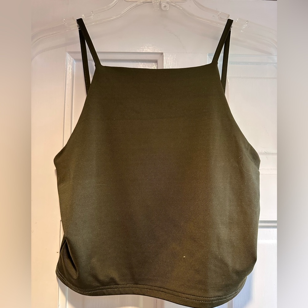 TEMT Cropped Spaghetti Strap spandex Top